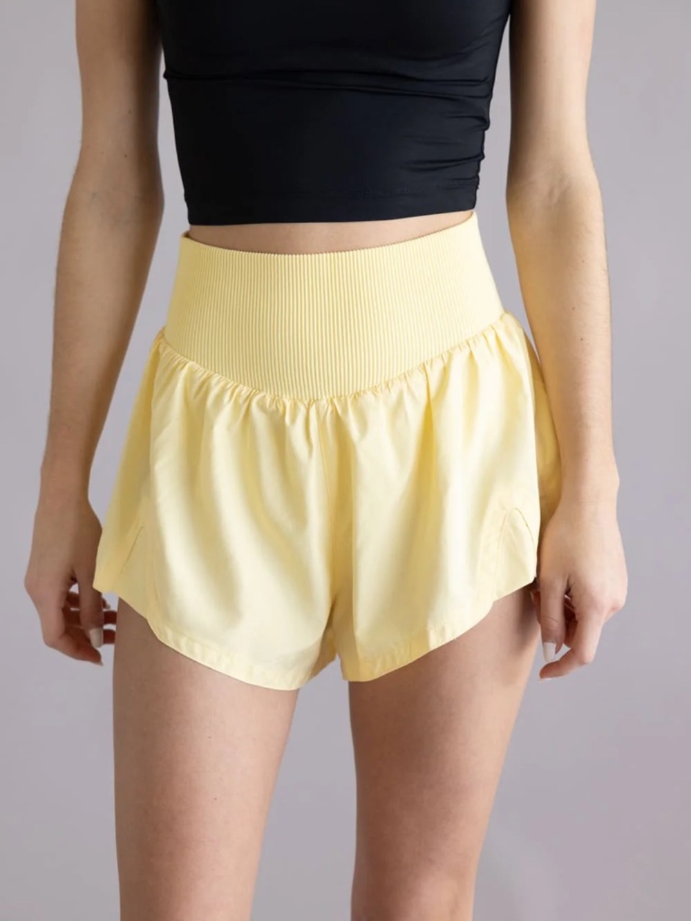 free people fp movement carpe diem run short in sunlit yellow